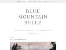 Tablet Screenshot of bluemountainbelle.com